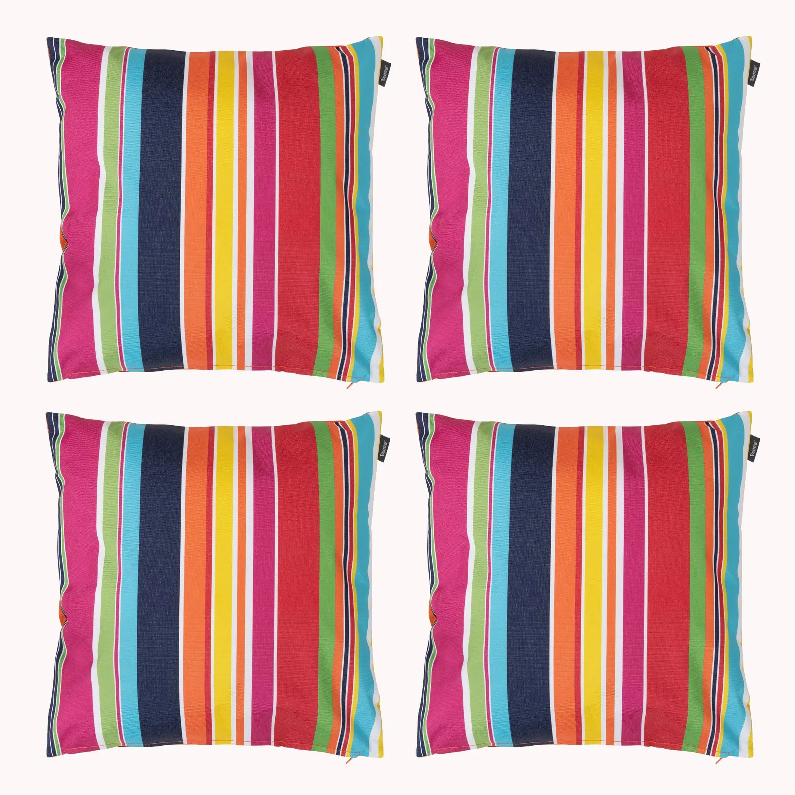icon Indoor & Outdoor Striped Waterproof Cushion, Indoor & Outdoor, Multi (4-Pack)