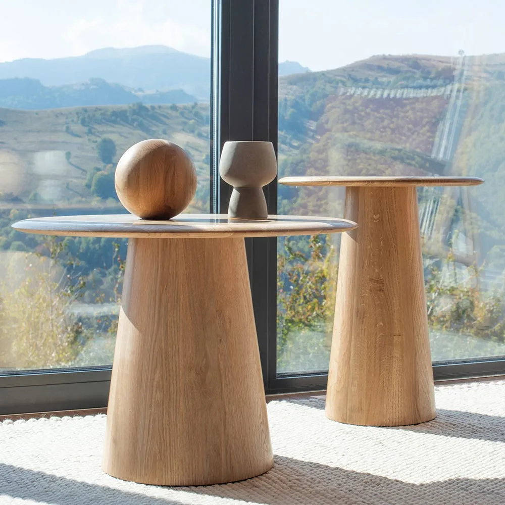 Gazzda Mushroom Side Table White Oiled Oak 40cm 4