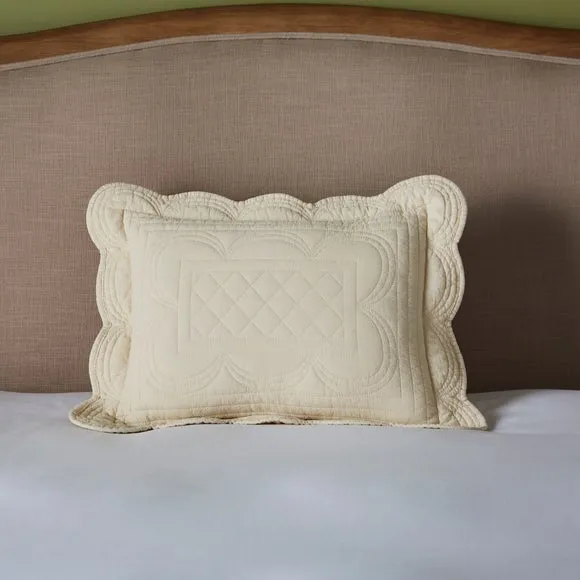 Dorma Soft Scalloped Rectangle Cushion 1