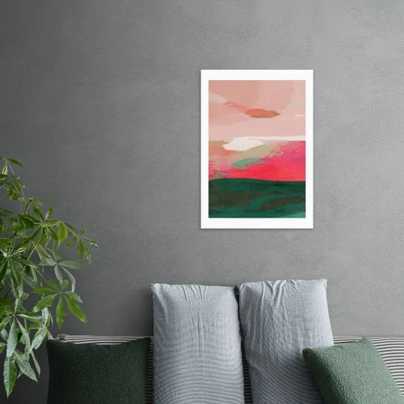 East End Prints Green & Pink Abstract II Framed Print 1