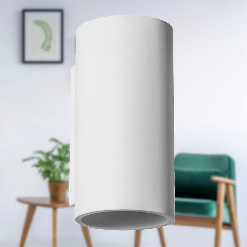 First Choice Lighting Andros - White Plaster GU10 Wall Light 4