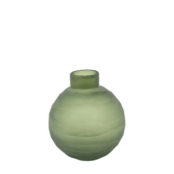 Crossland Grove Bevelled Glass Globe Vase Green 140X140X140Mm, Green 6