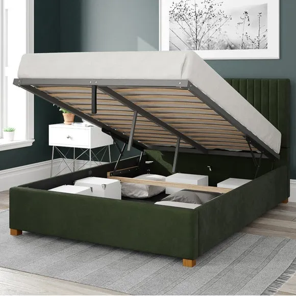 Grant Plush Velvet Ottoman Bed Frame 2