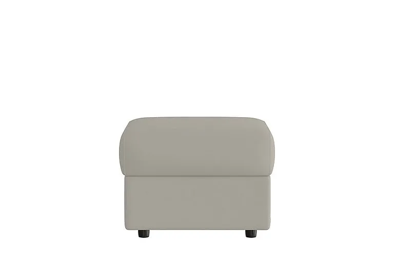 Vito Leather Storage Footstool - Torello Tortora