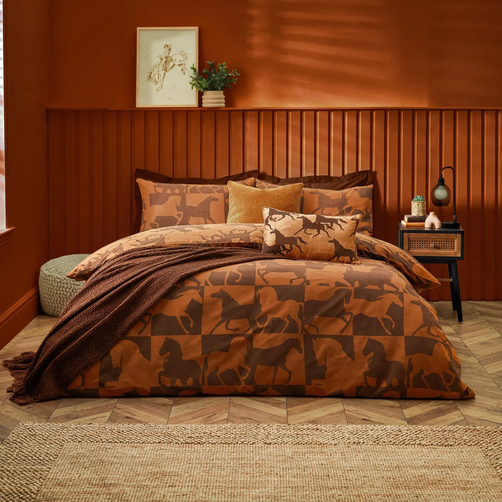Furn Herve Reversible Duvet Set in Tan