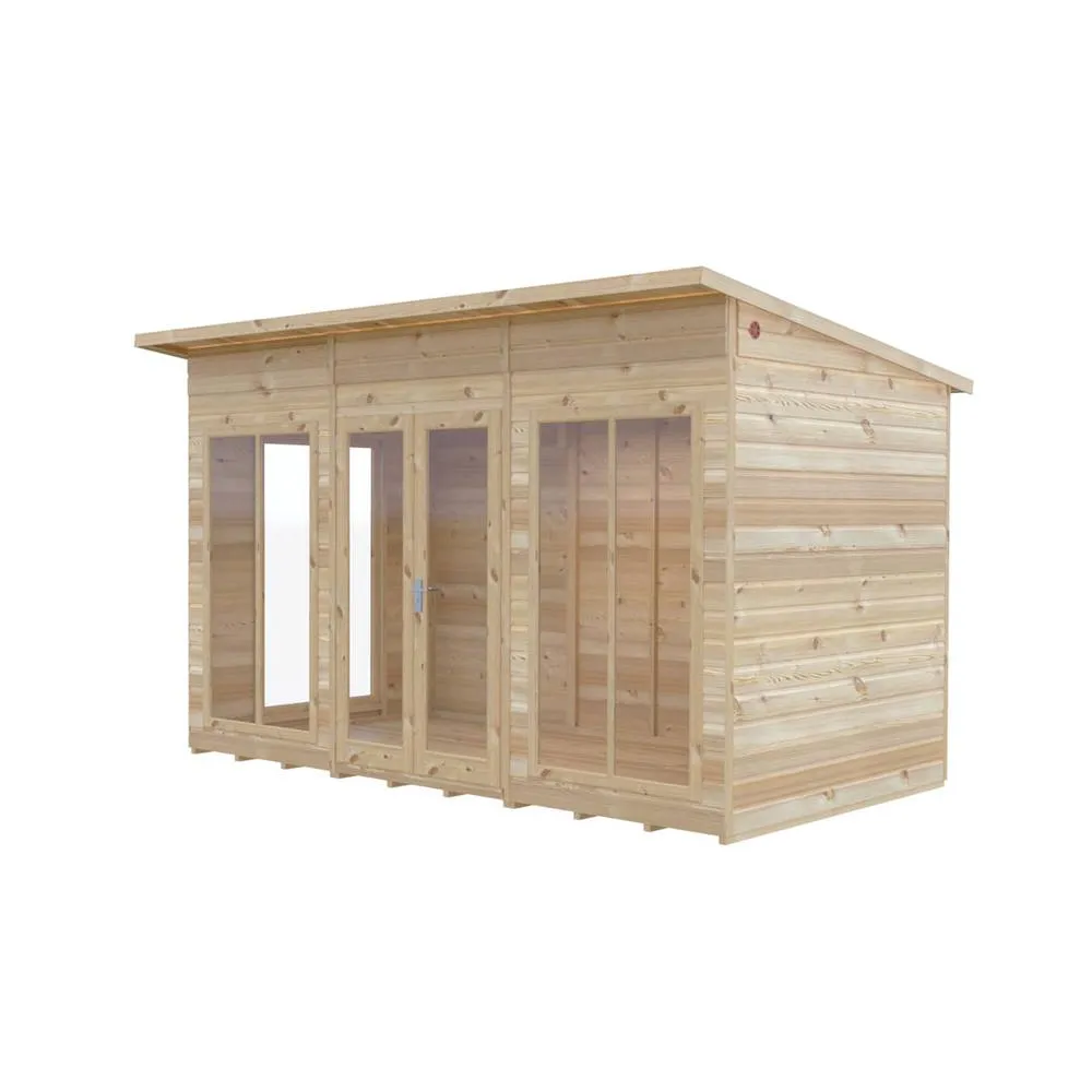 Shires Lela 12x6 Summerhouse - L185.8 x W357 x H228.4 cm in Light Brown 3