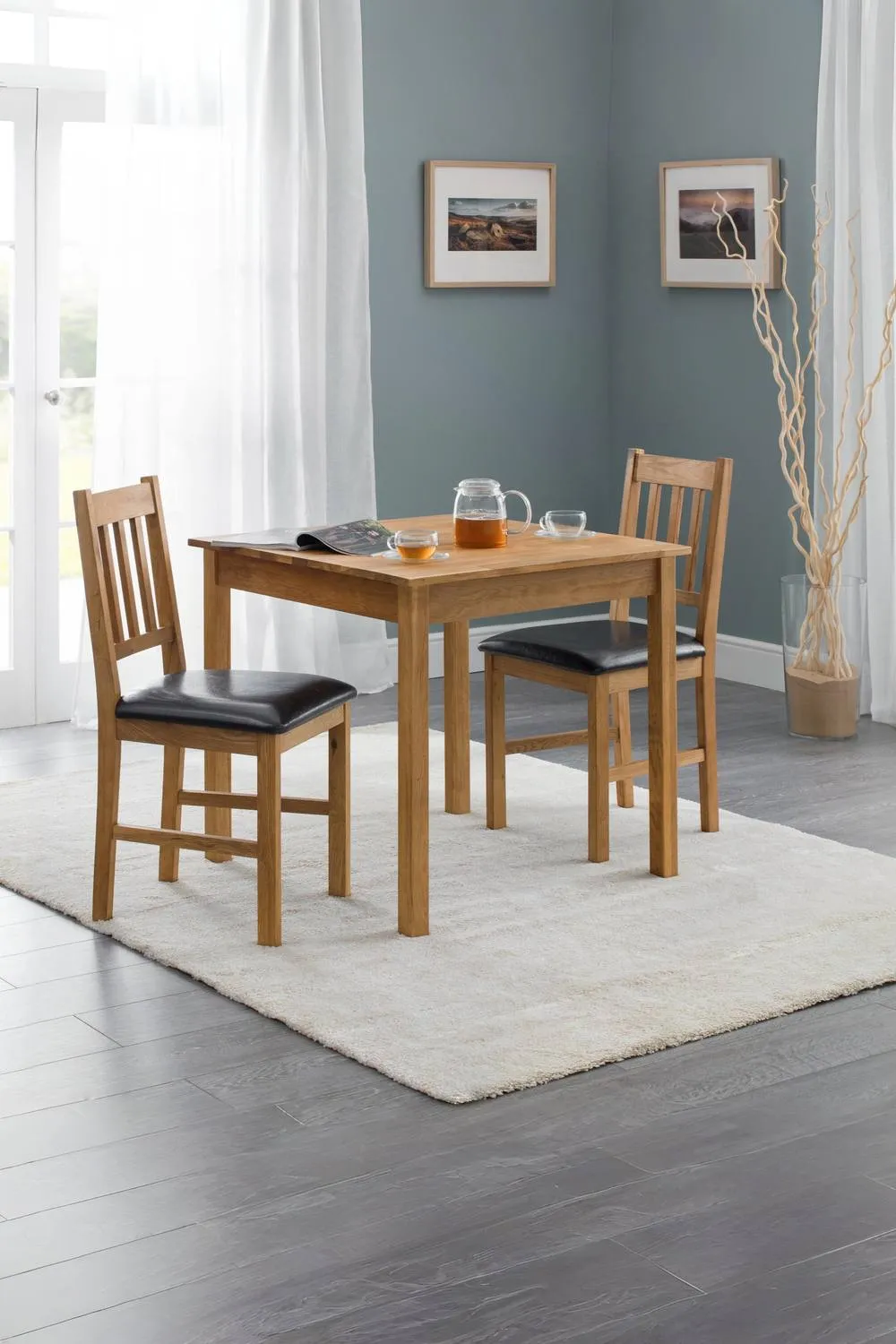 Julian Bowen Coxmoor Square 4 Seater Dining Table in Light Oak 2