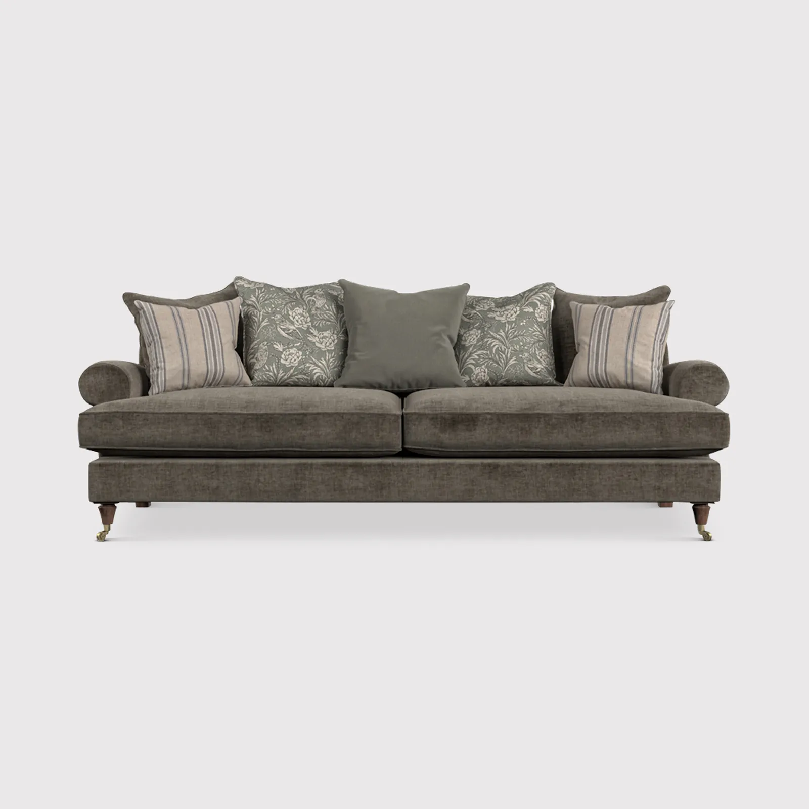 English Heritage Finch Large Sofa Pillow Back, Grey Fabric | Barker & Stonehouse 1