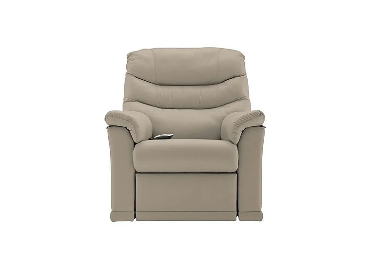 Malvern Small Rise and Recline Leather Armchair - Oxford Mushroom