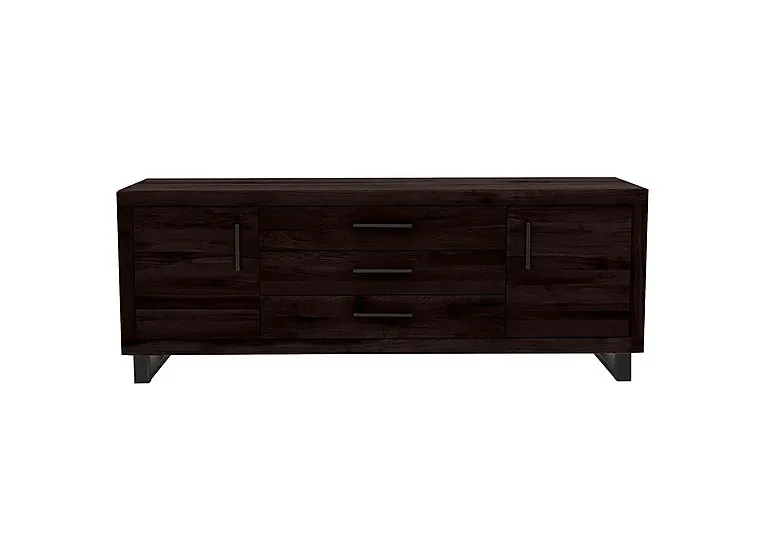 Terra Large 2 Door 3 Drawer Sideboard - Black - Living Room Furniture - In Time for Christmas