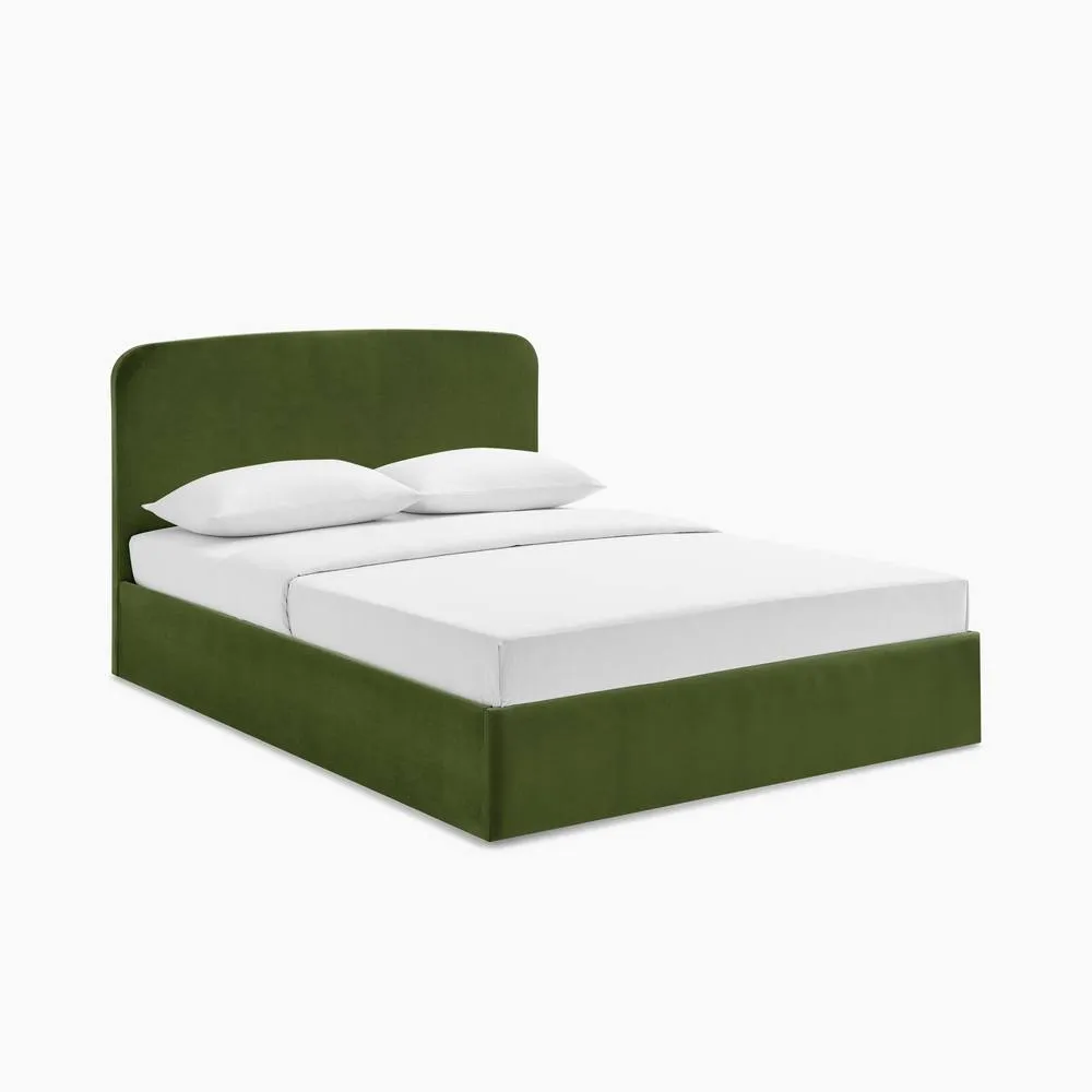 FurnitureboxUK Amelie Green Velvet Ottoman Double Bed Frame 2