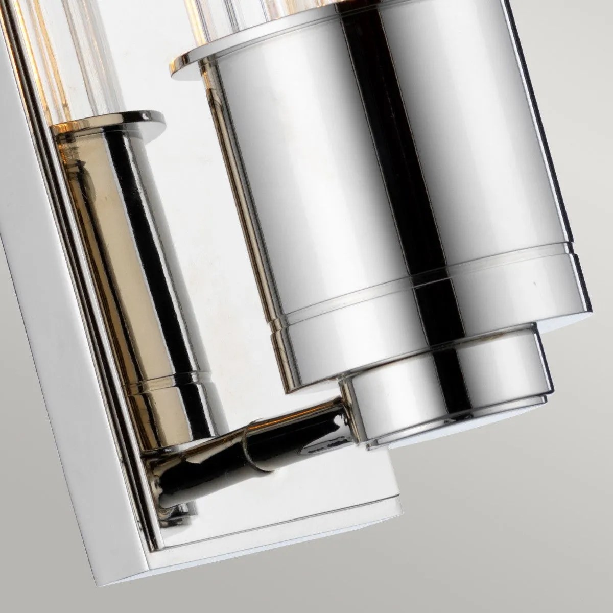 Netlighting Wellington 1 Light Wall Light Polished Chrome IP44 in Grey 4
