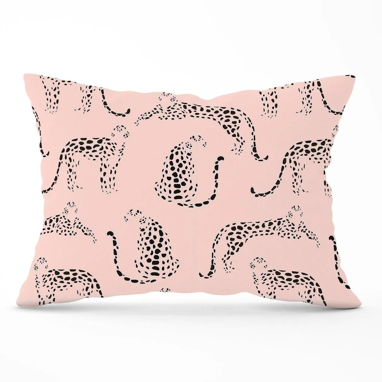 Warren Reed - Designer Abstract Leopard Pattern Cushions in Pink