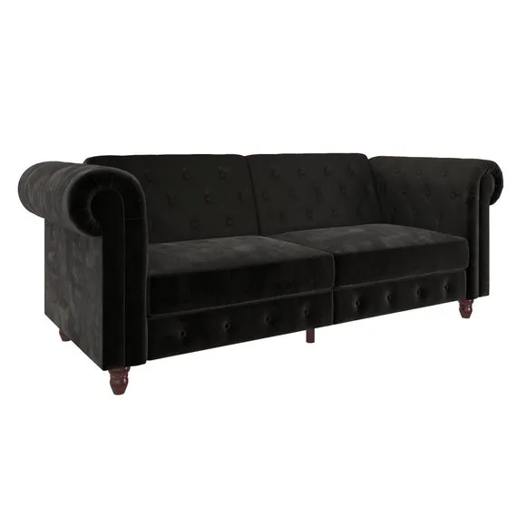 Felix Velvet Chesterfield Double Sofa Bed 4