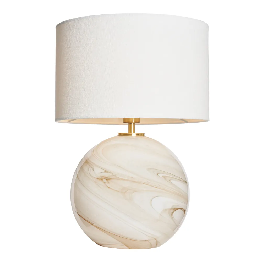 Lewis Glass Ball Table Lamp, Marble