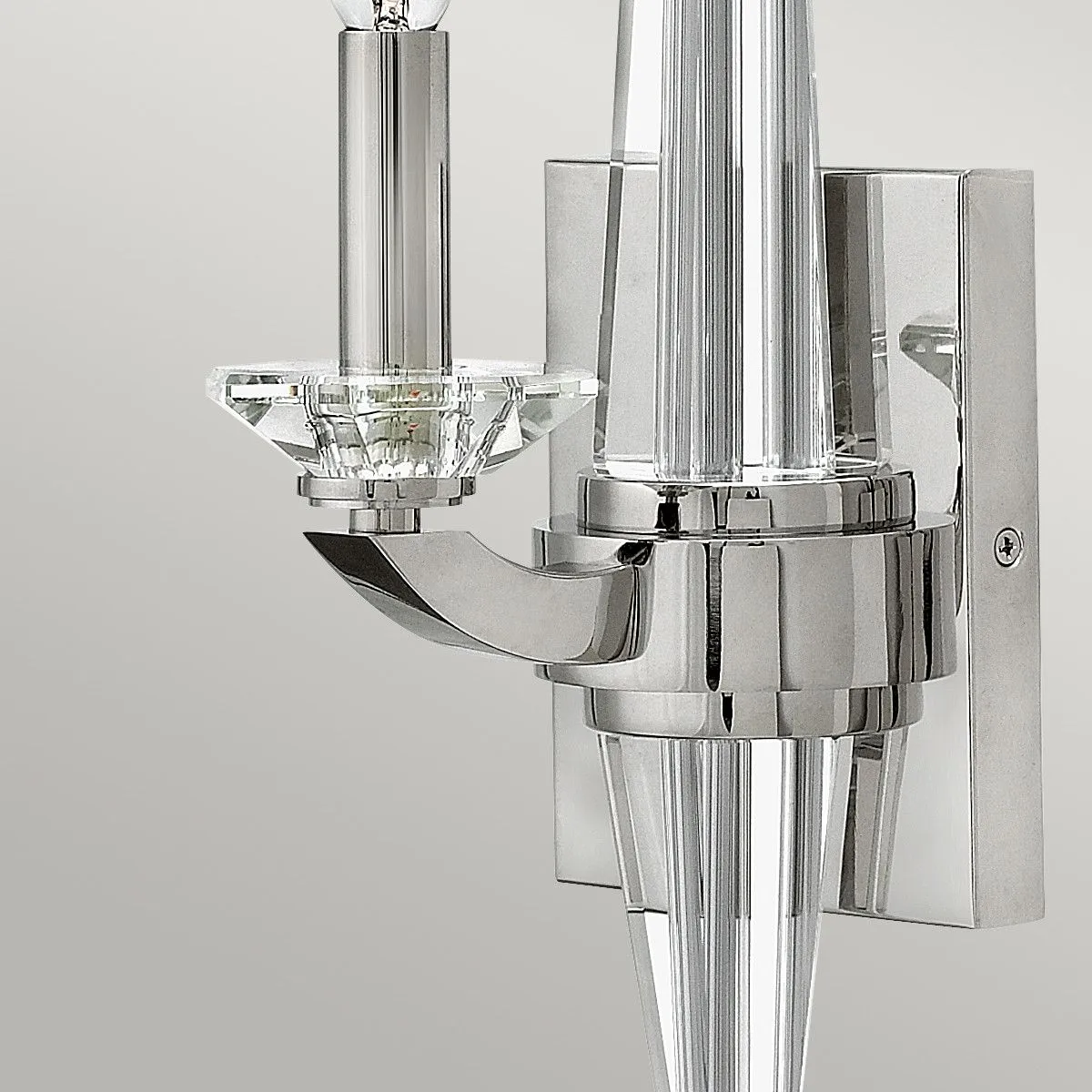 Netlighting Hinkley Ascher 1 Light Wall Light Polished Nickel in Grey 2