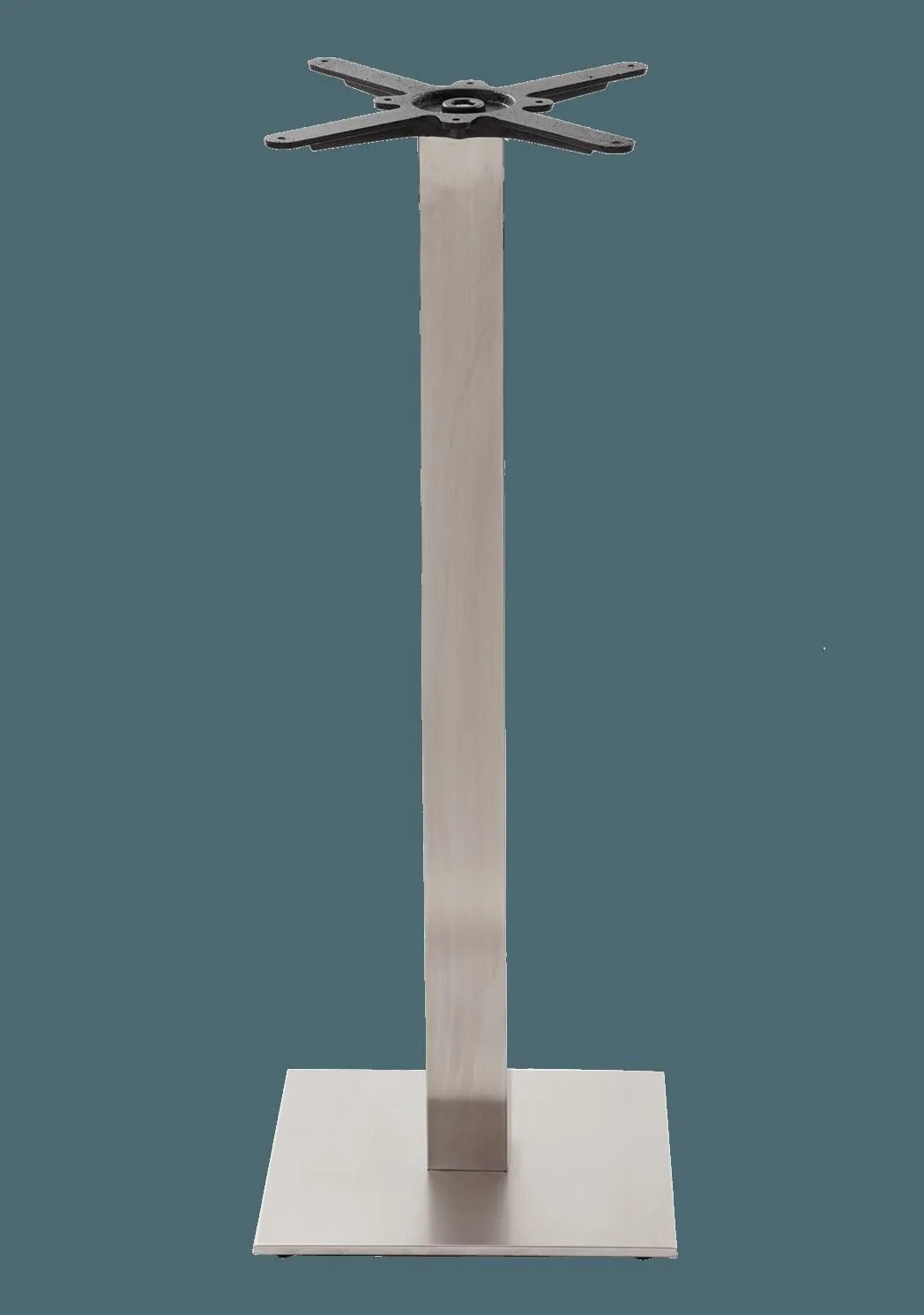 netfurniture Square stainless steel table base - Medium 1050 mm in Silver