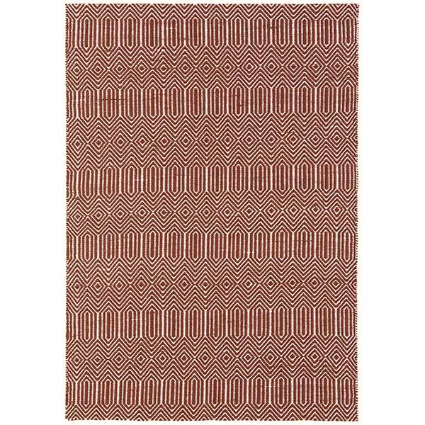 Twine Cotton and Wool Rug  Marsala