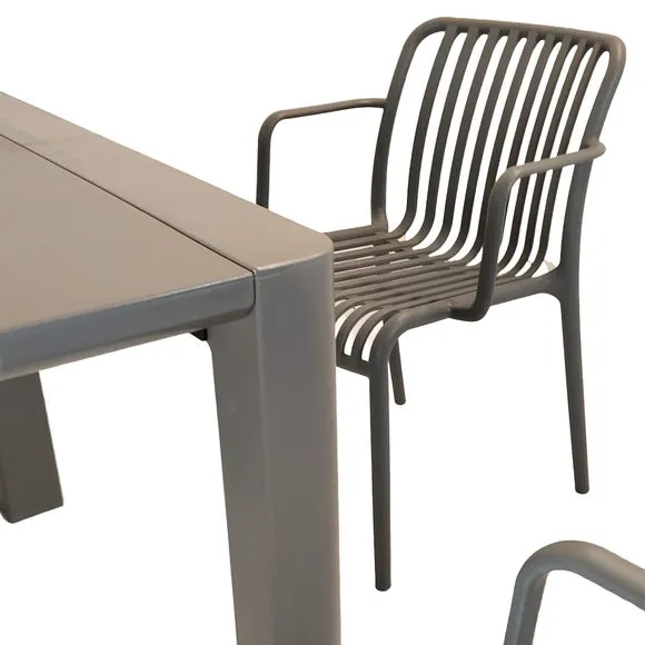 Modura Henrik Rectangular Dining Table with 6 Alma Armchairs 3