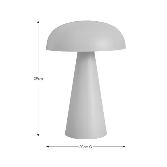 Milo Mushroom Rechargeable Touch Dimmable LED Table Lamp 5