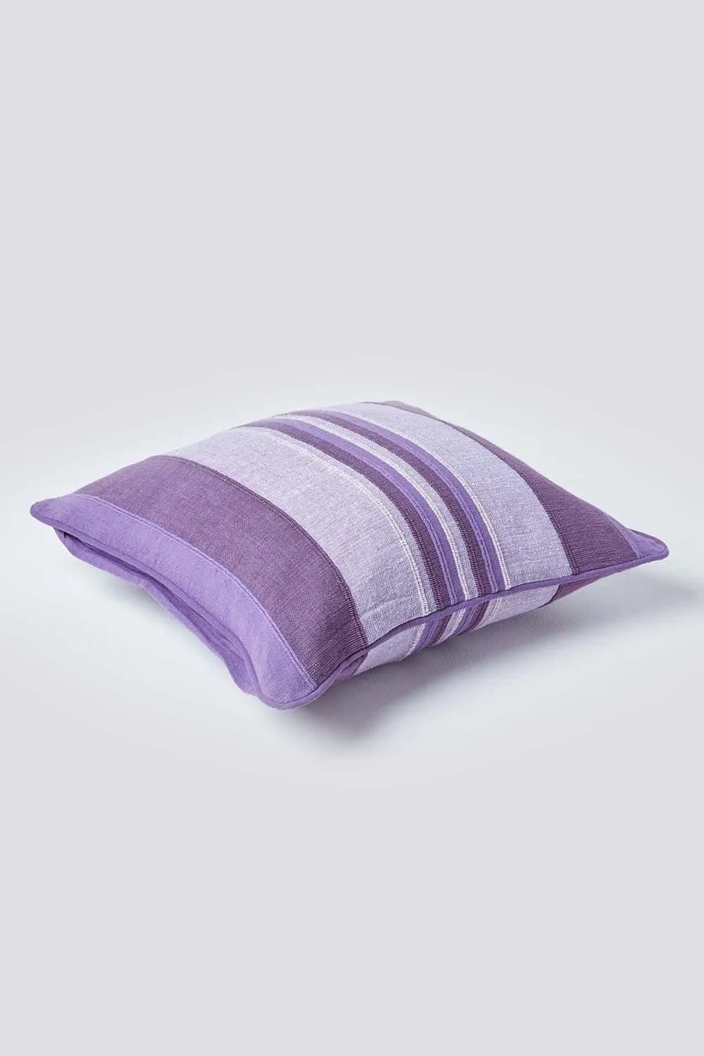 Homescapes Cotton Striped Morocco Cushion Cover in Mauve 3