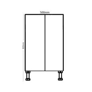 Wickes Broxwood Natural Oak Slimline Depth Base Unit - 500mm 2