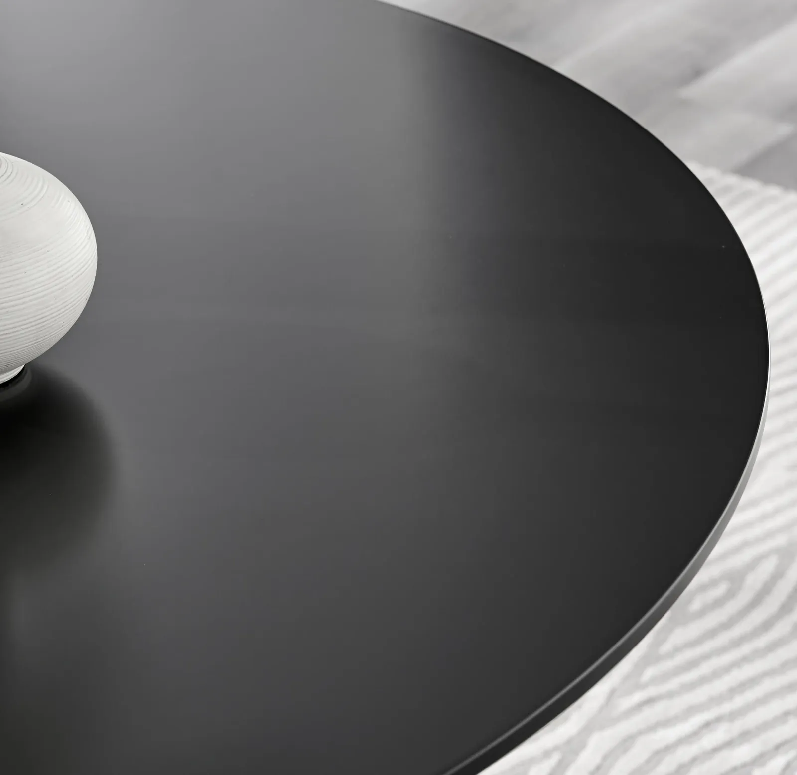 FurnitureboxUK Palma 120cm 6-Seater Round Pedestal Dining Table In Multiple Finishes in Black 4