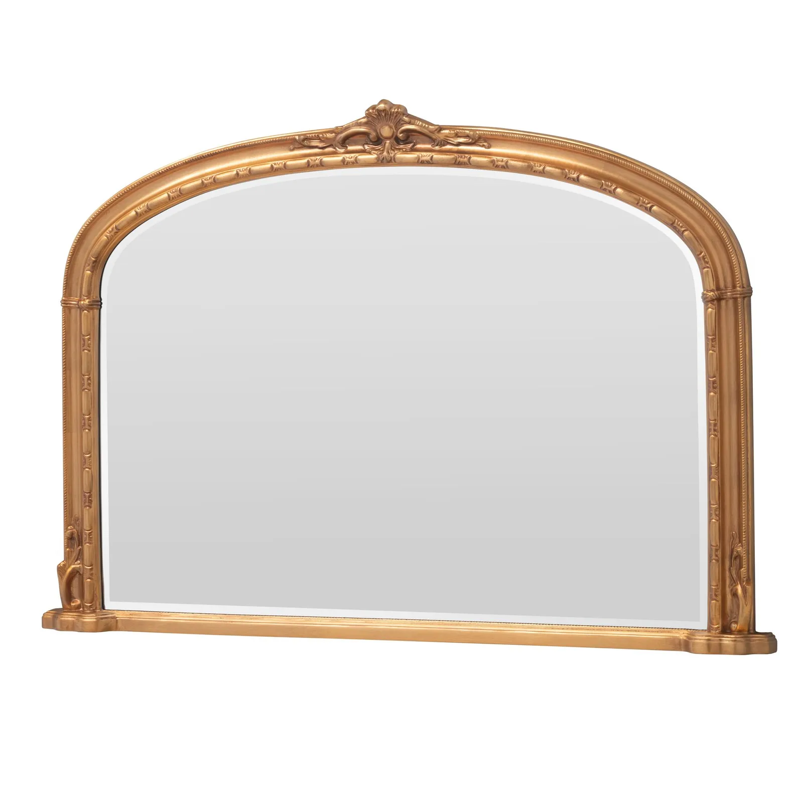 Yearn Mirrors Overmantle Mirror Arched 127(w) x 89cm(h) Victorian Mirror in Gold 4