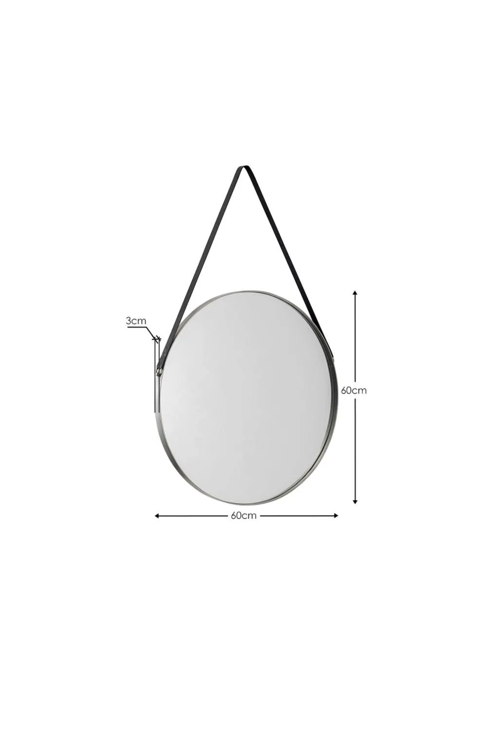 Julian Bowen Opera Round Mirror in Silver 4