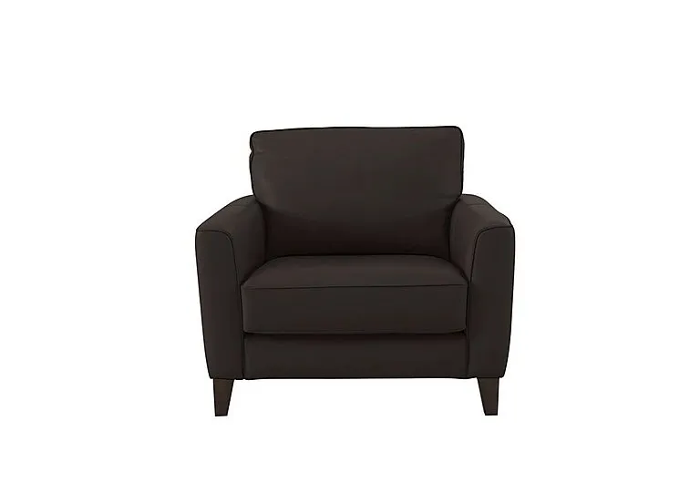 Brondby Leather Armchair - Dark Chocolate