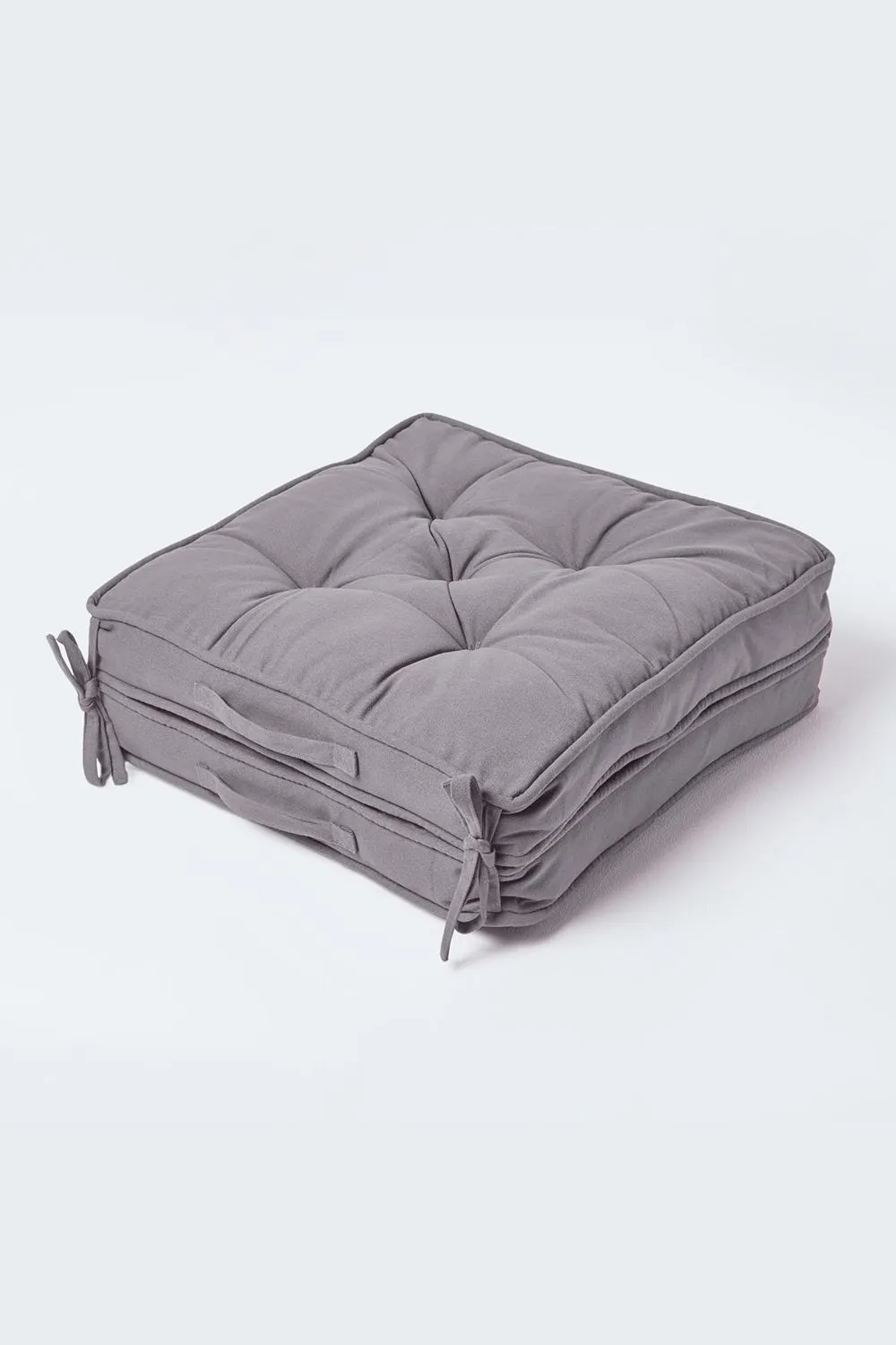 Homescapes Cotton Travel Support Booster Cushion in Charcoal 2