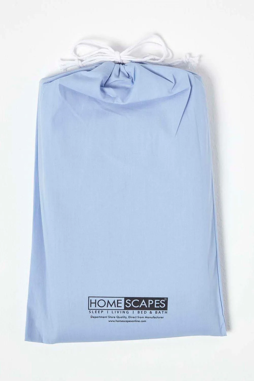 Homescapes Cotton Cot Bed Duvet Cover Set 200 Thread Count in Blue 5
