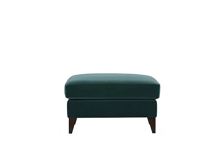 Romilly Fabric Footstool - Evening Teal