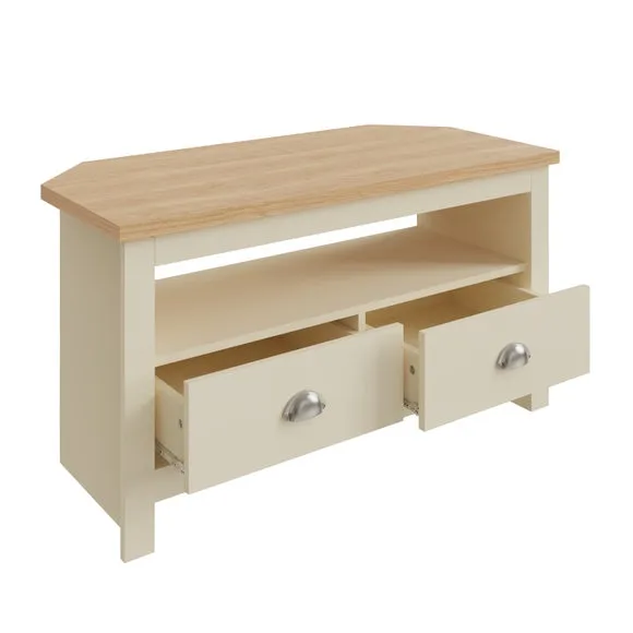 Return - Lancaster Corner TV Stand for TV's up to 42", Cream 4