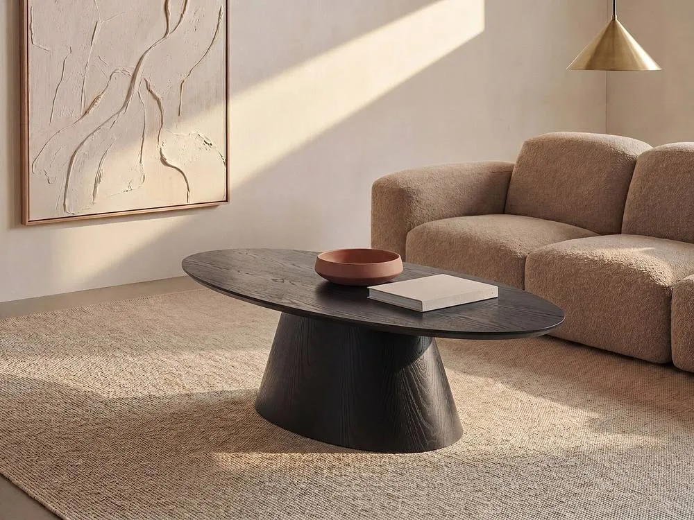 Vente-unique MDF Coffee Table - Black - ANTELADA 3