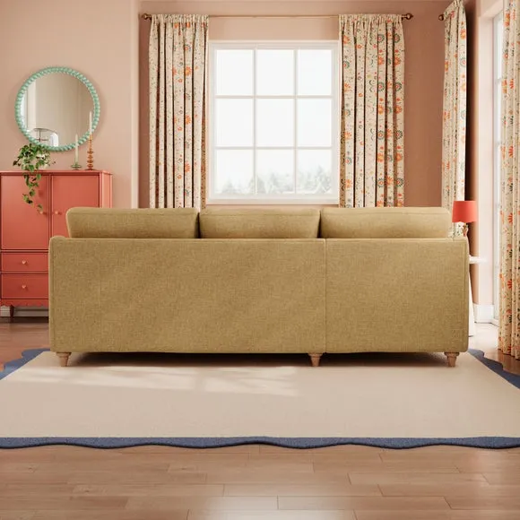 Hattie Slub Faux Linen Corner Chaise 4