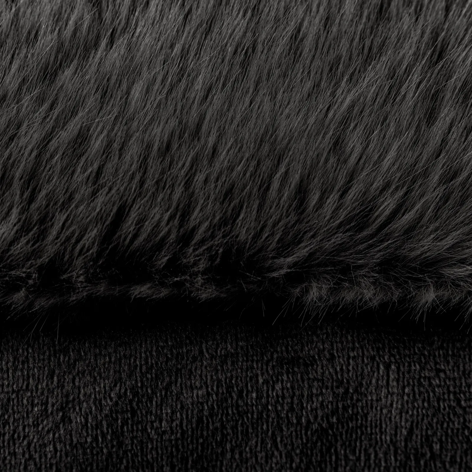 Paoletti Stanza Faux Fur Cushion in Jet Black 5