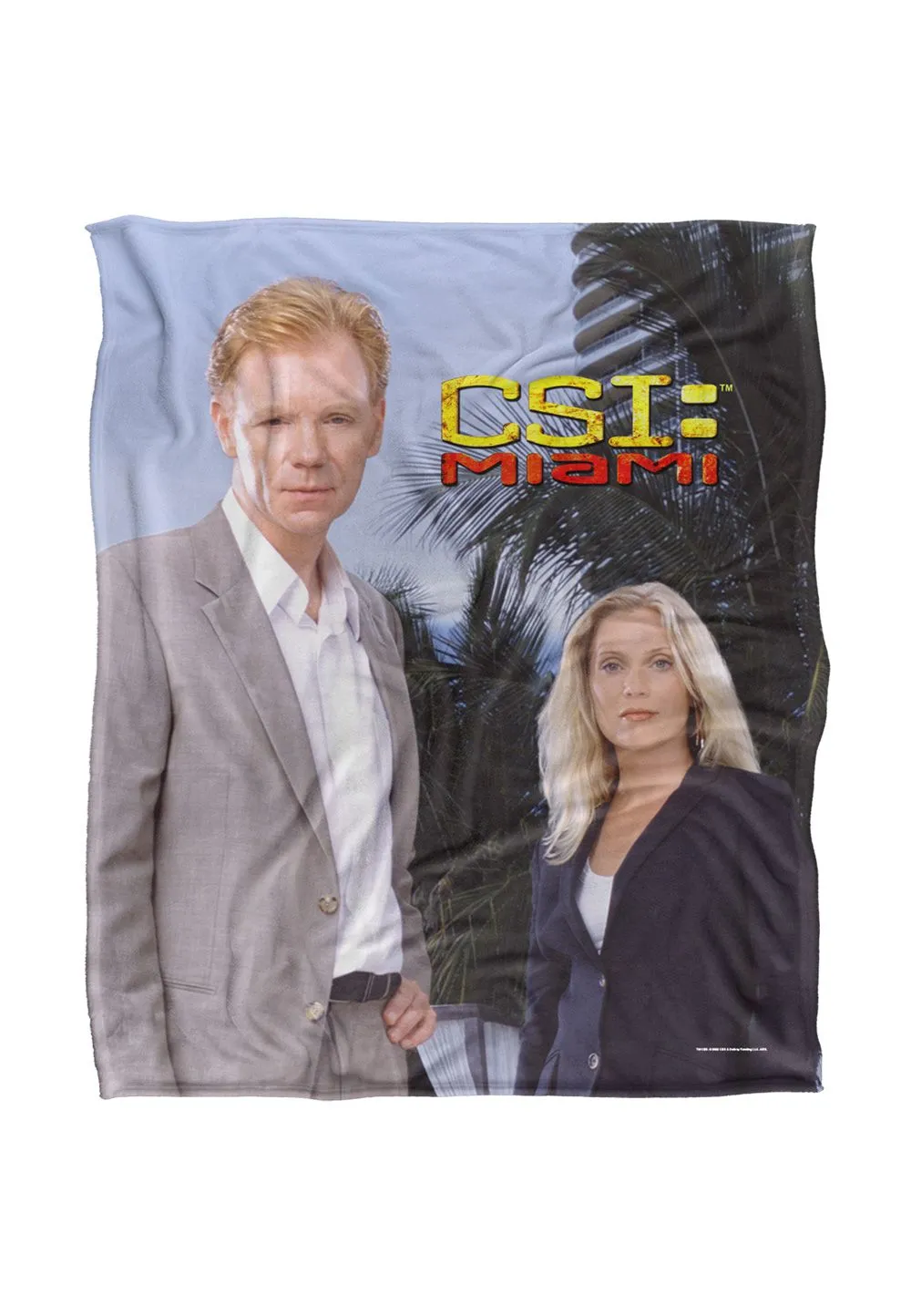 ViacomCBS/Nickelodeon Csi Miami Blue Sky Silky Touch Super Soft Throw Blanket 152 X 127 cm in White