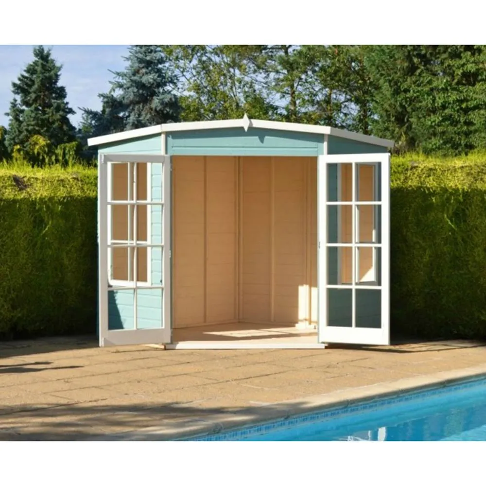 Shires Hampton High Spec Shiplap Summerhouse Garden Sun Room Approx 10x10 ft in Light Tan 5