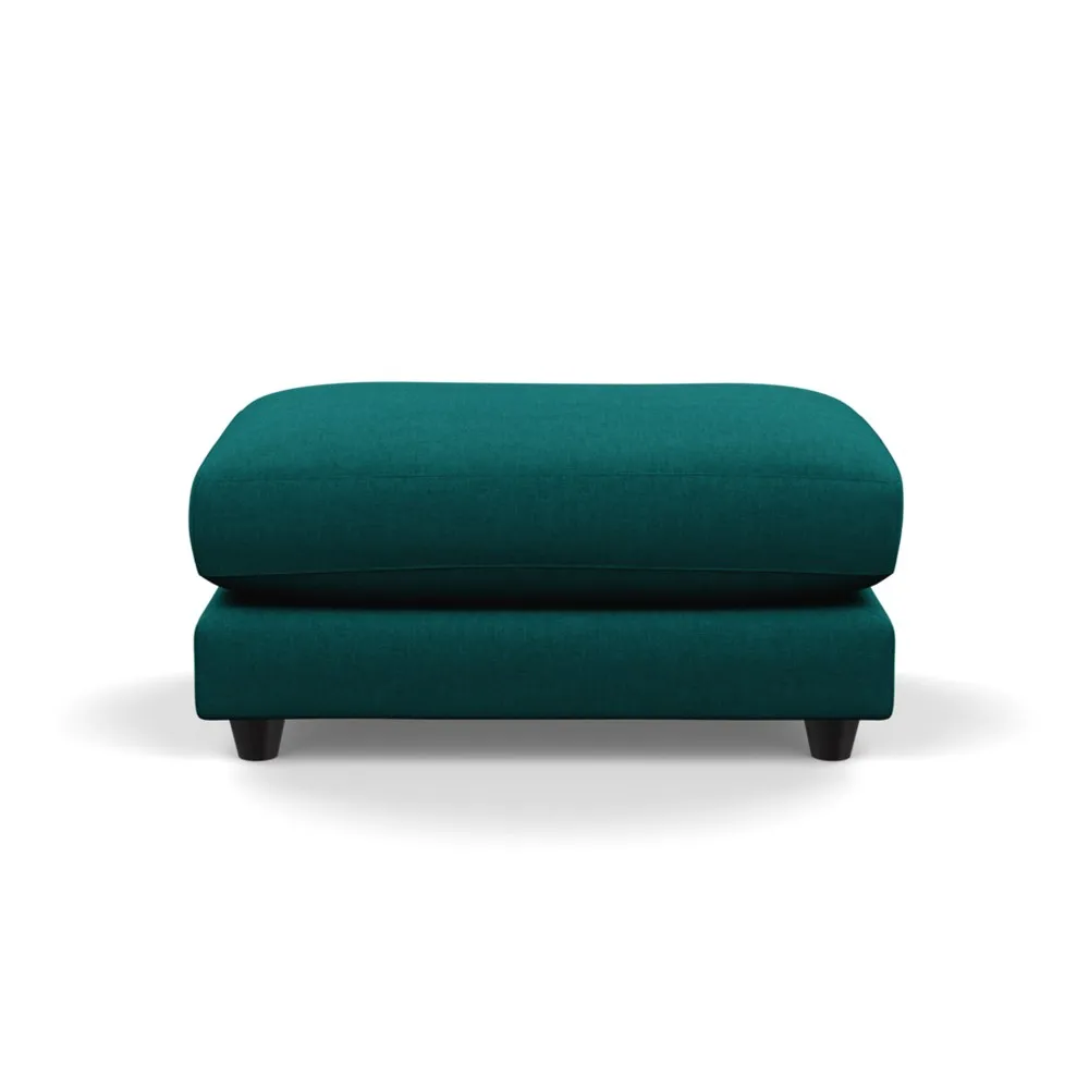 Heal's Snooze Footstool Brushed Cotton Pine Black Feet