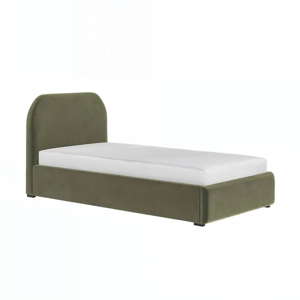 Flair Alba Single Ottoman Bed in Green 4