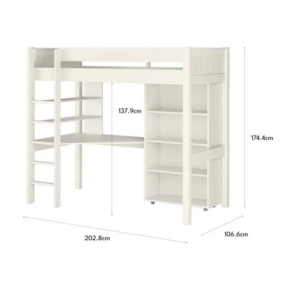 Classic Highsleeper with Desk and Bookcase 6