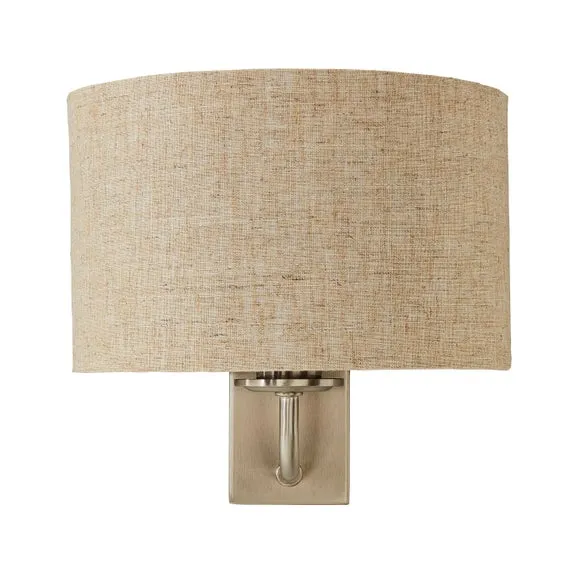 Preston Ivory Linen Shaded Wall Light 5