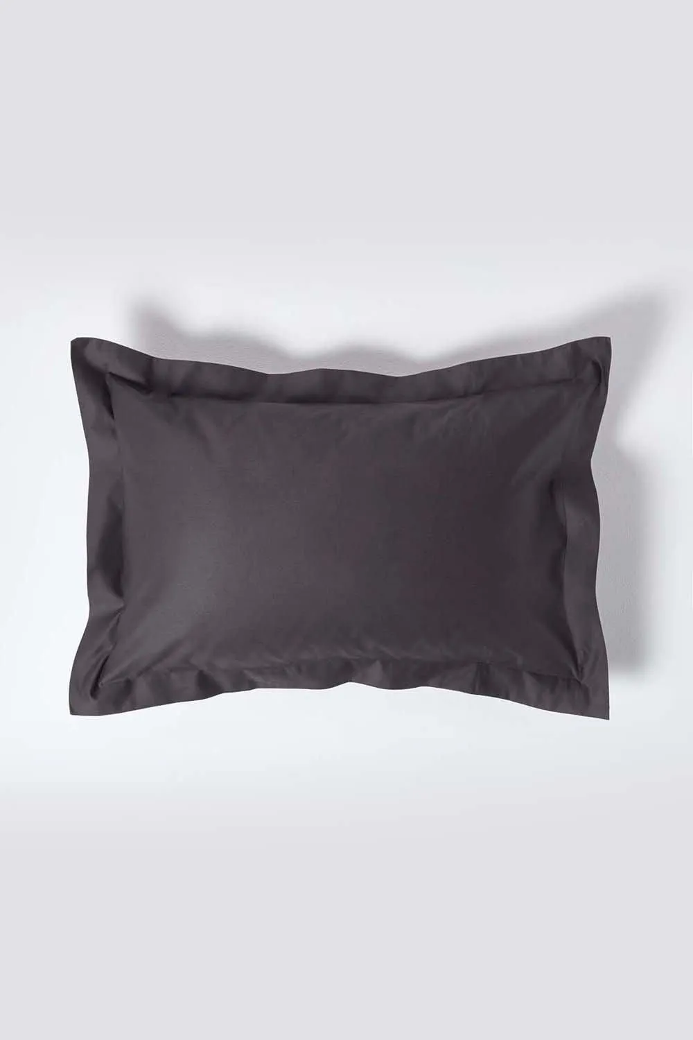 Homescapes Egyptian Cotton Oxford Pillowcase 1000 TC in Dark Grey 1