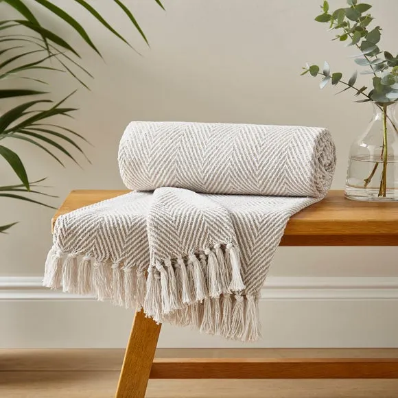 Jenson Herringbone Throw Blanket 1