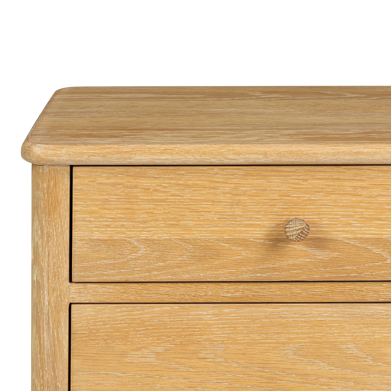 Valla 2 Drawer Bedside Table, Neutral Oak | Barker & Stonehouse 3