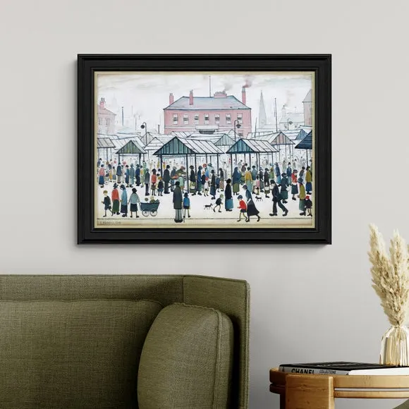 Artko Market Scene Northern Town by L.S Lowry Framed Print