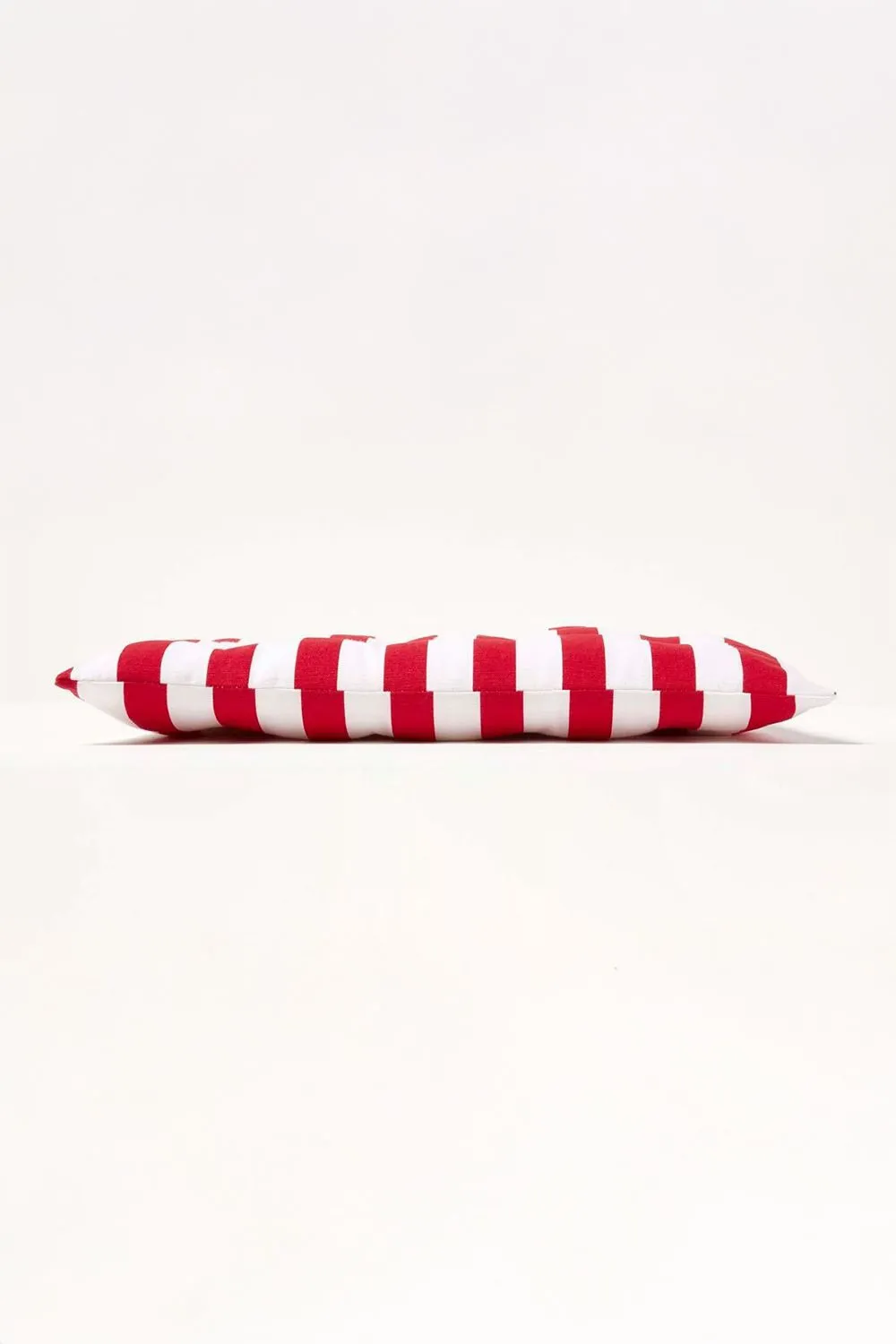 Homescapes 4 Pack Seat Pads Cotton Red Striped Indoor Outdoor Garden Cushion, 40cm 6