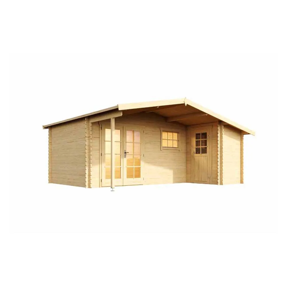 Lasita Maja Ltd Little Rock-Log Cabin, Home Office - L558.7xW480xH245.1 cm in Brown 2