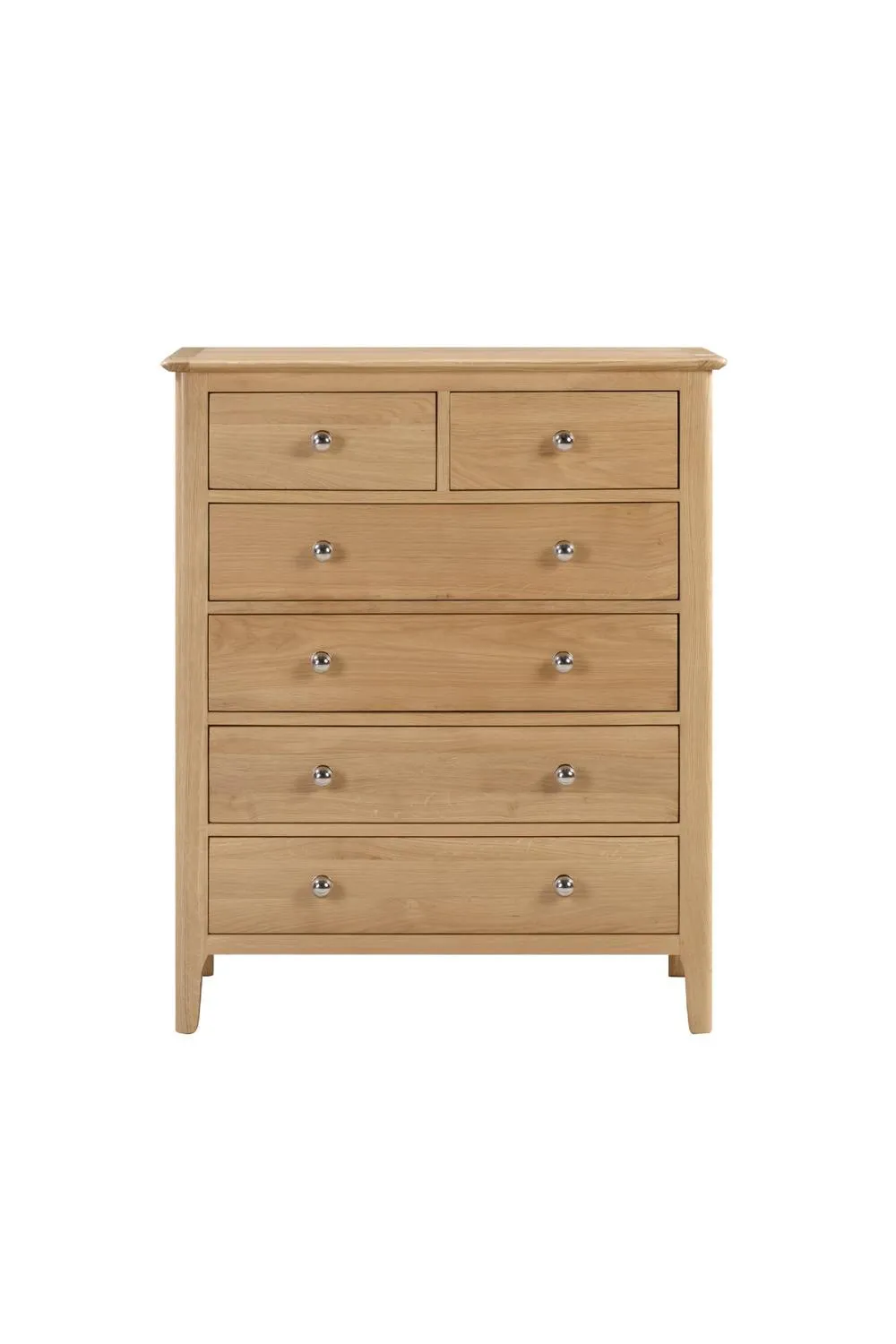 Julian Bowen Cotswold 6 Drawer Chest (4+2) in Light Oak 5